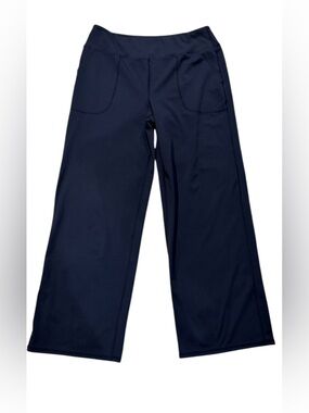 Women’s Black Wide-Leg Pull-On Workout Pants XL